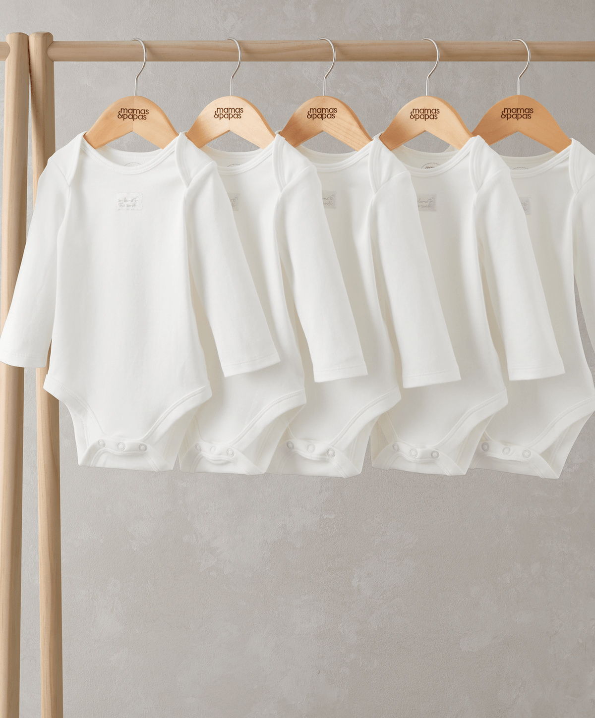 White Longsleeved Bodysuits (5 Pack)