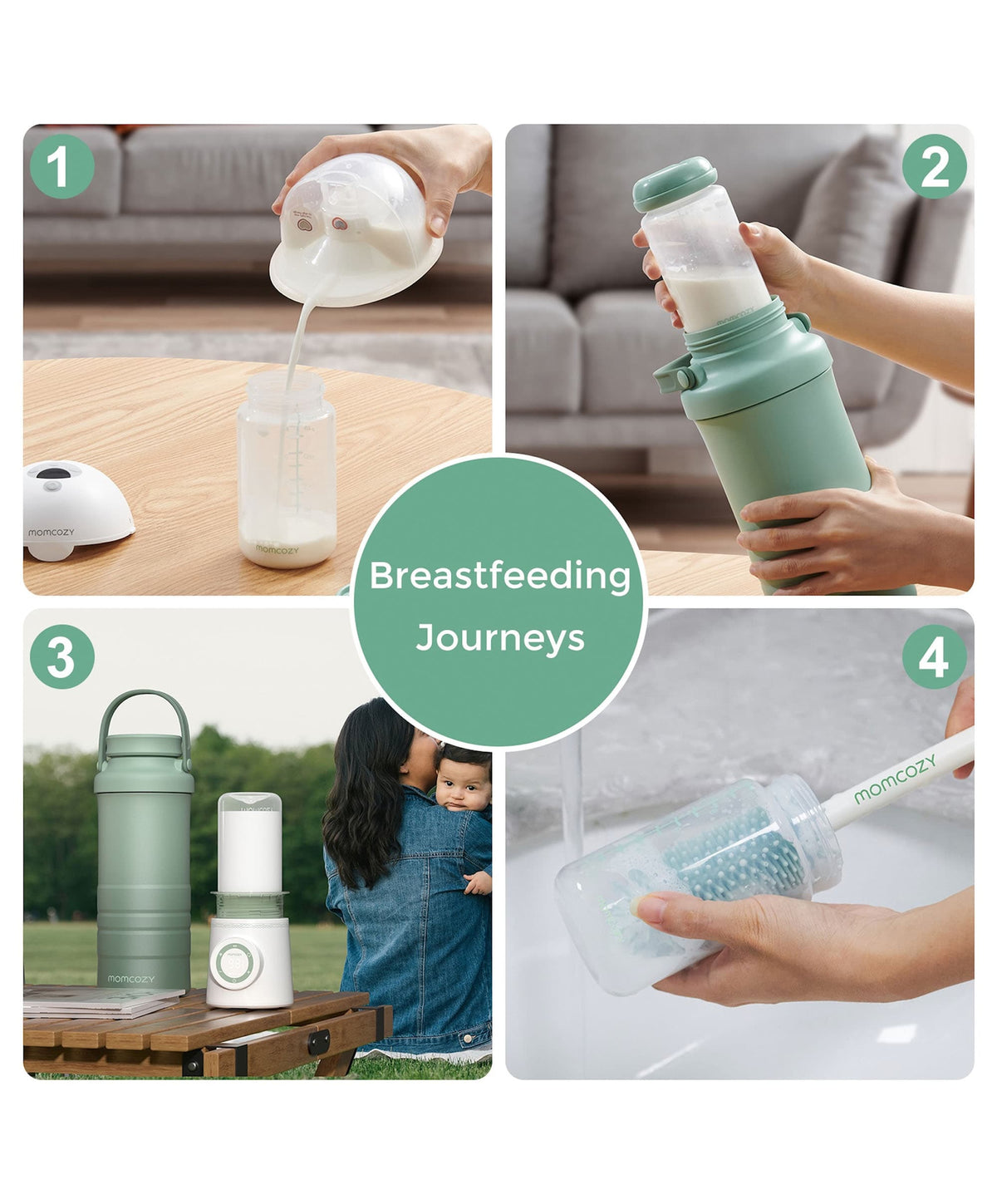 Momcozy Portable Breast Milk Cooler - Green
