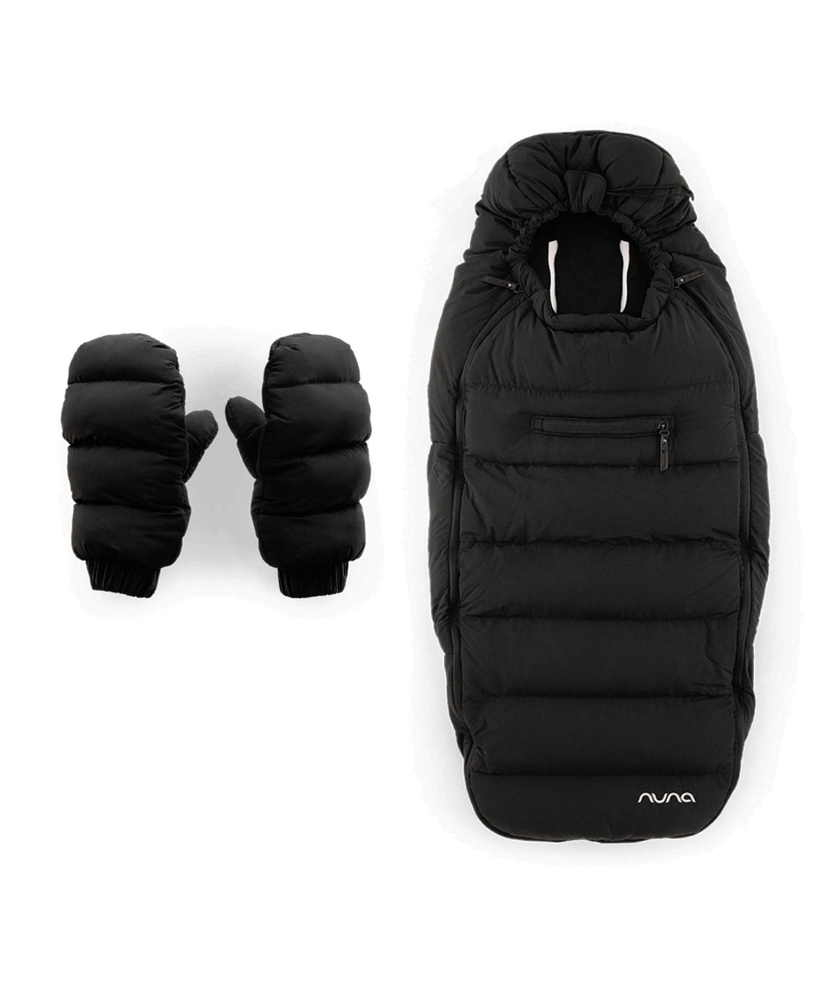 Nuna Winter Strolller Footmuff Set with Gloves & Bag - Caviar