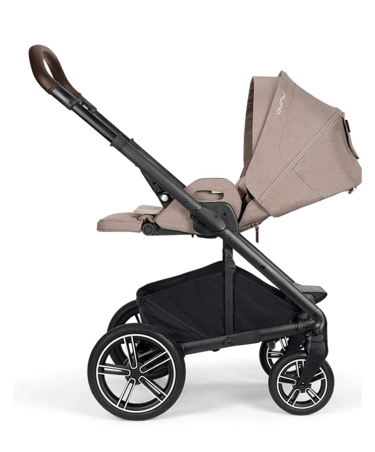 Nuna Mixx Next Pushchair Bundle With Carrycot Stand & Arra Flex Car Seat & Base - Chateau/Caviar