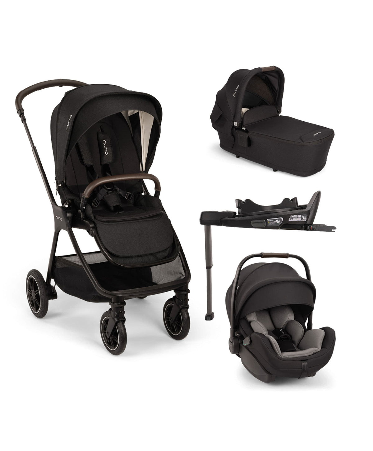 Nuna TRIV Next Pushchair with Arra Flex Car Seat & Base – Caviar