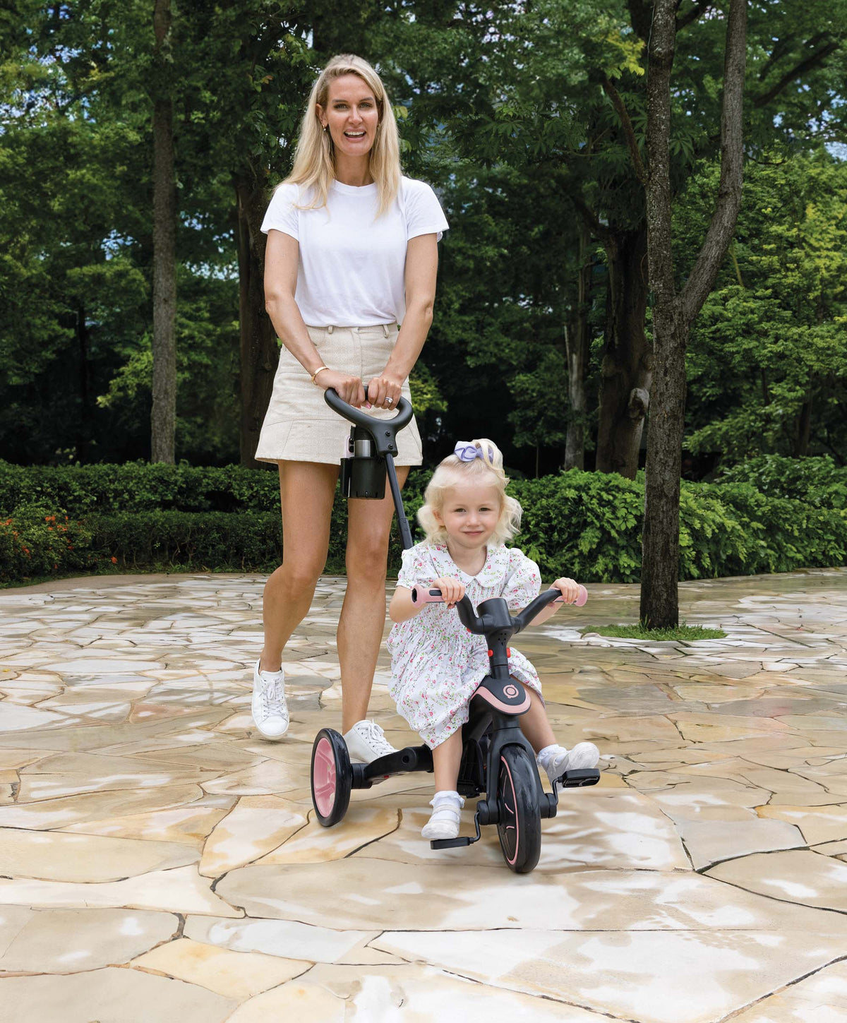 Globber Explorer Foldable 4-in-1 Trike - Pastel Pink