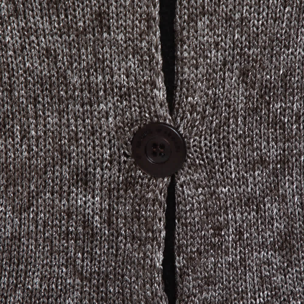 Emporio Armani Brown Mohair Blend Marl Knit Cardigan L