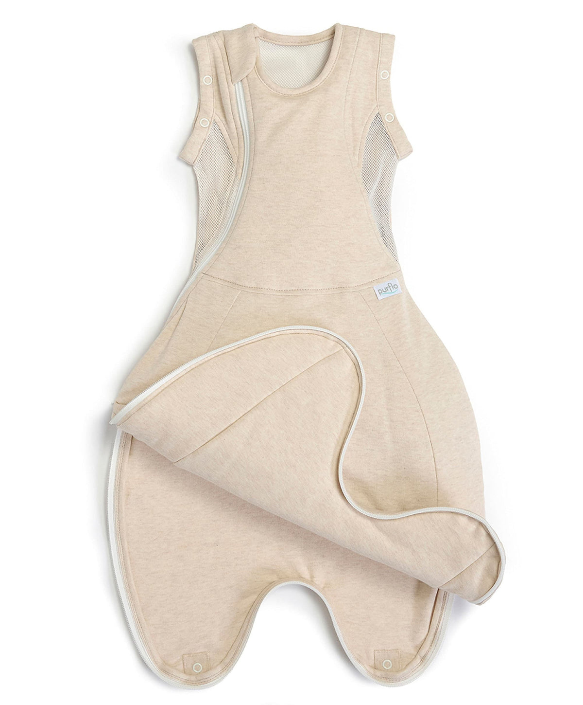 Purflo Swaddle to Sleep Bag 0-4 Months (2.5 Tog) - Sand