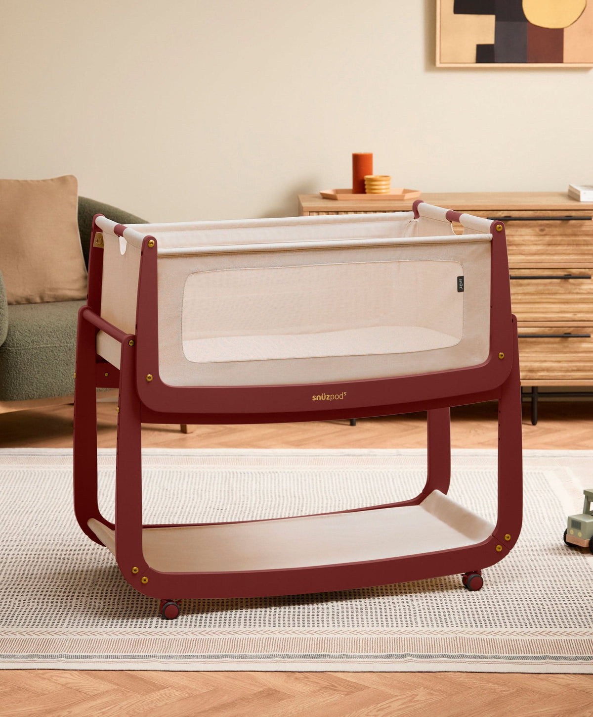SnuzPod 5 Bedside Crib - Rouge
