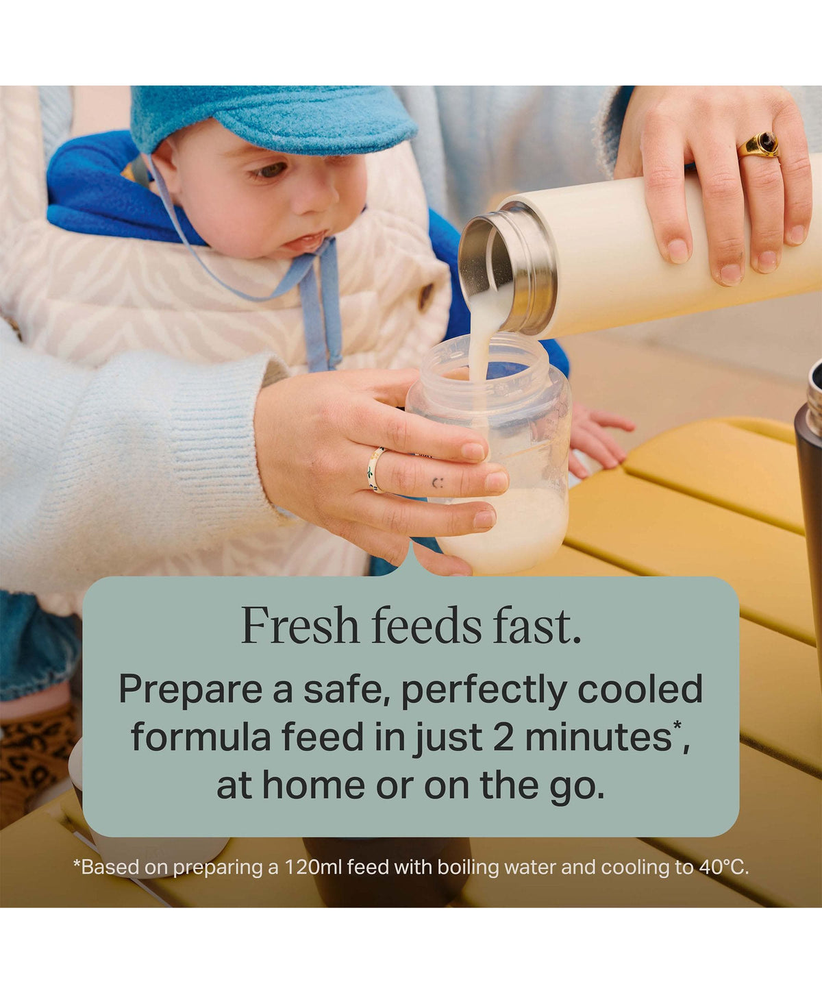 Tommee Tippee PrepGo Portable Formula Feed Maker & Newborn Bottles - Black and White
