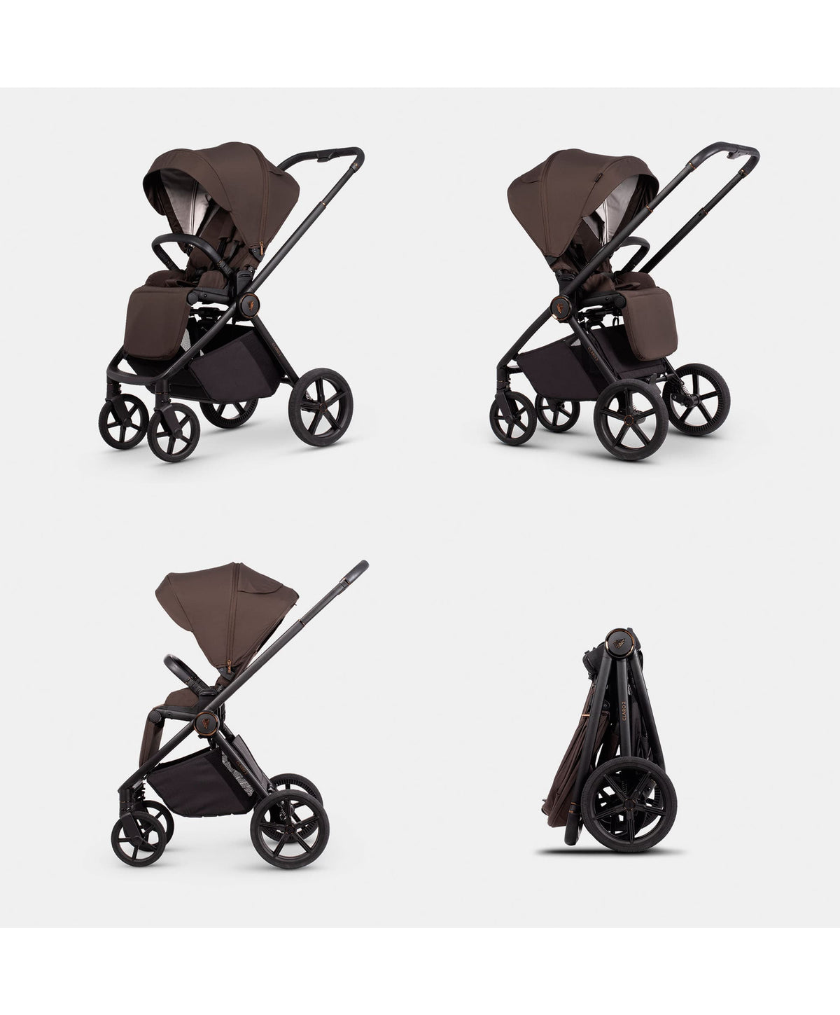 Venicci Claro2 2in1 Essential Pushchair Bundle (8 Pieces) - Chocolate