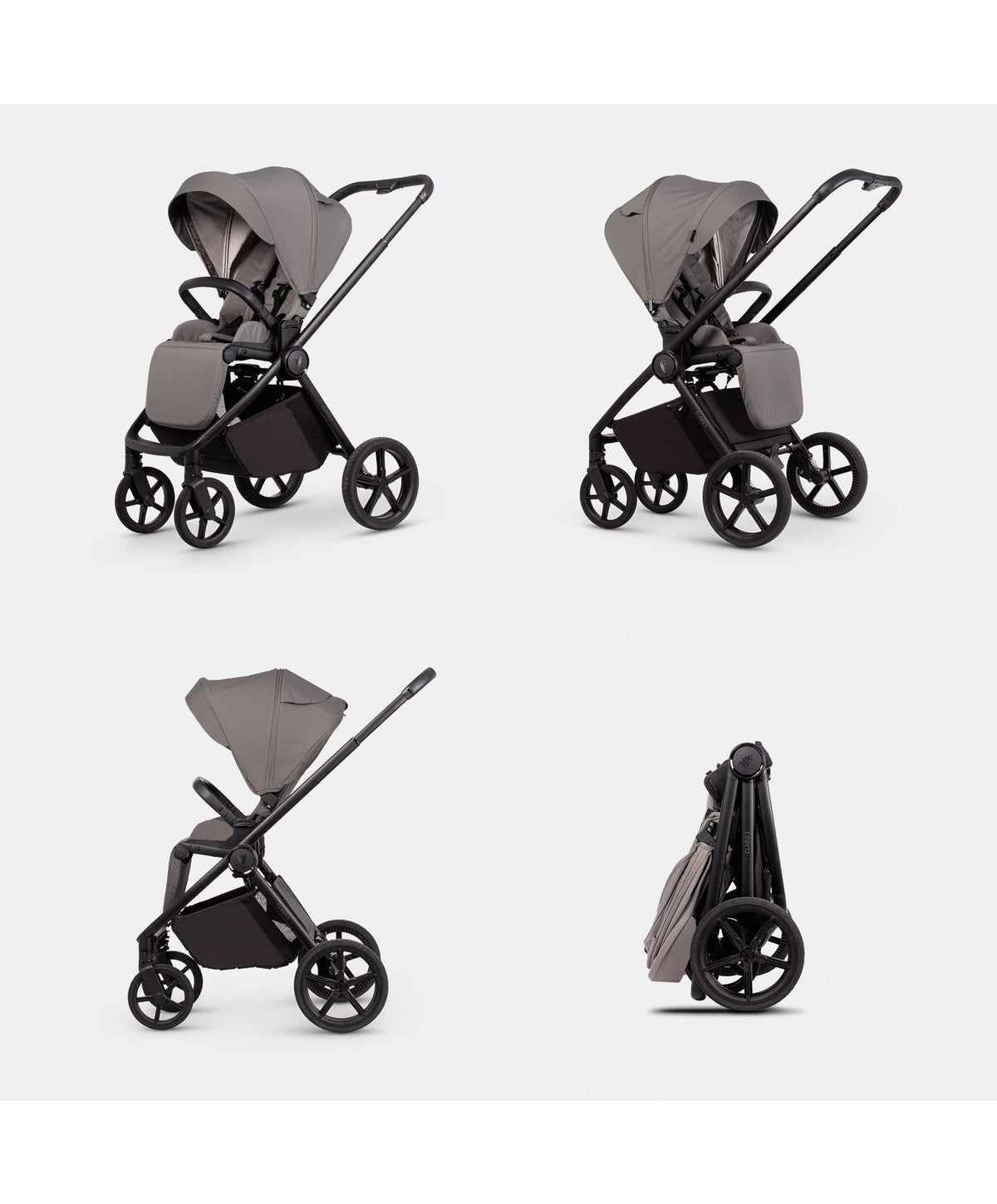 Venicci Claro2 2in1 Essential Pushchair Bundle (8 Pieces) - Fog