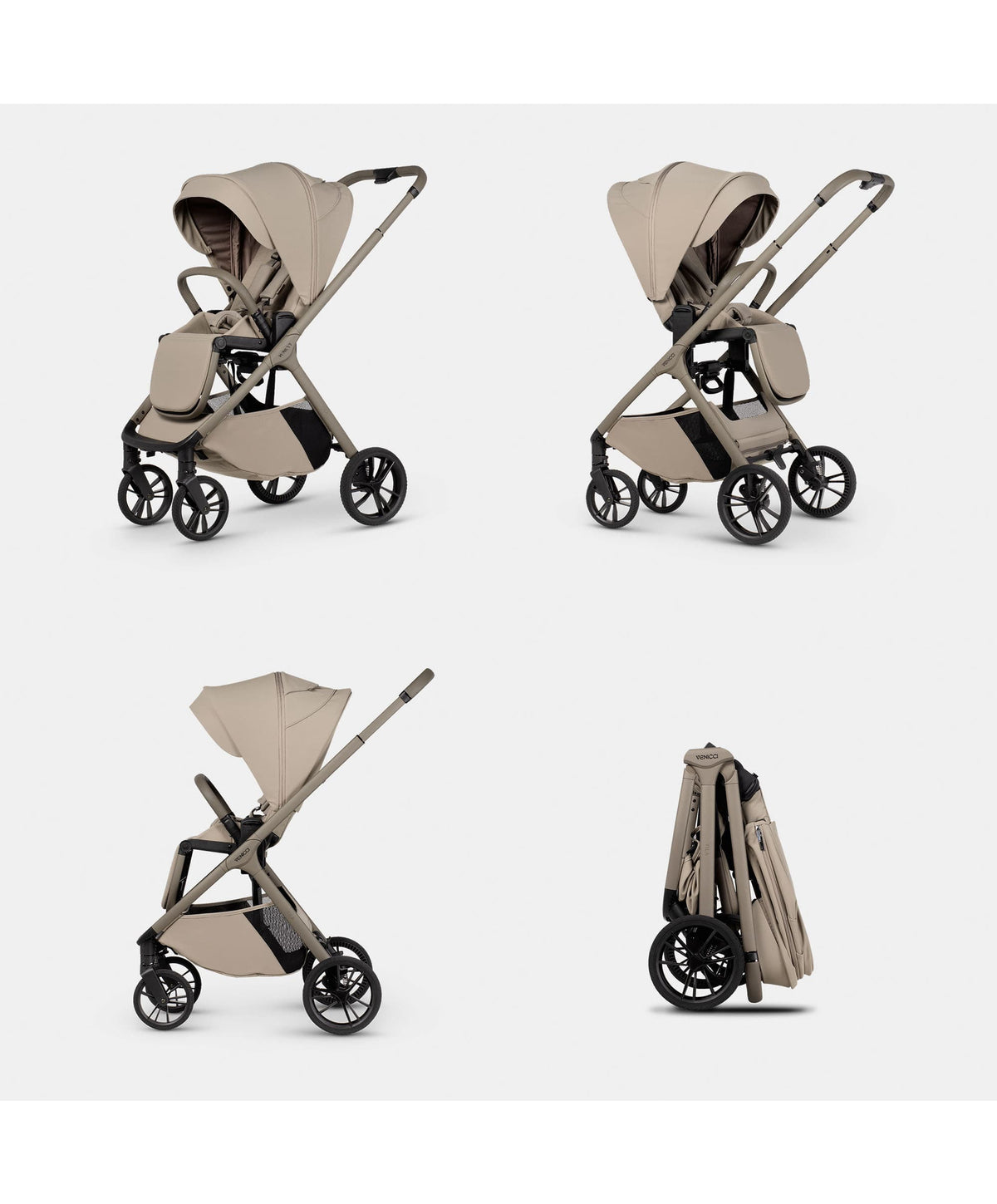 Venicci Tila 2in1 Essential Pushchair Bundle (11 Pieces) - Latte