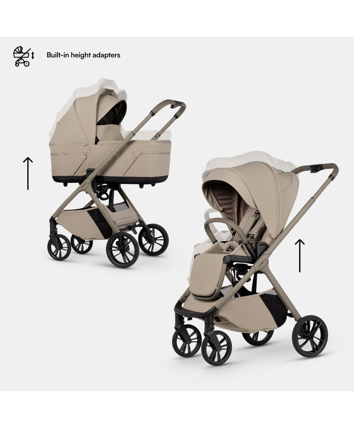 Venicci Tila 2in1 Essential Pushchair Bundle (11 Pieces) - Latte