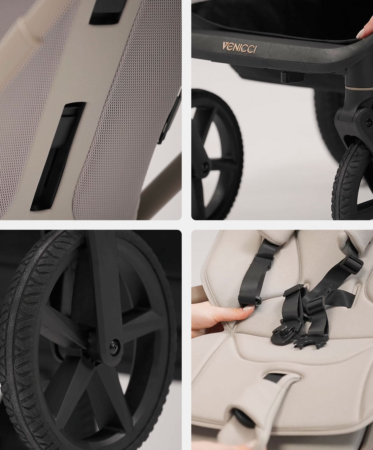Venicci Upline3 4in1 Plus Ultimate Pushchair Bundle (16 Pieces) - Sand
