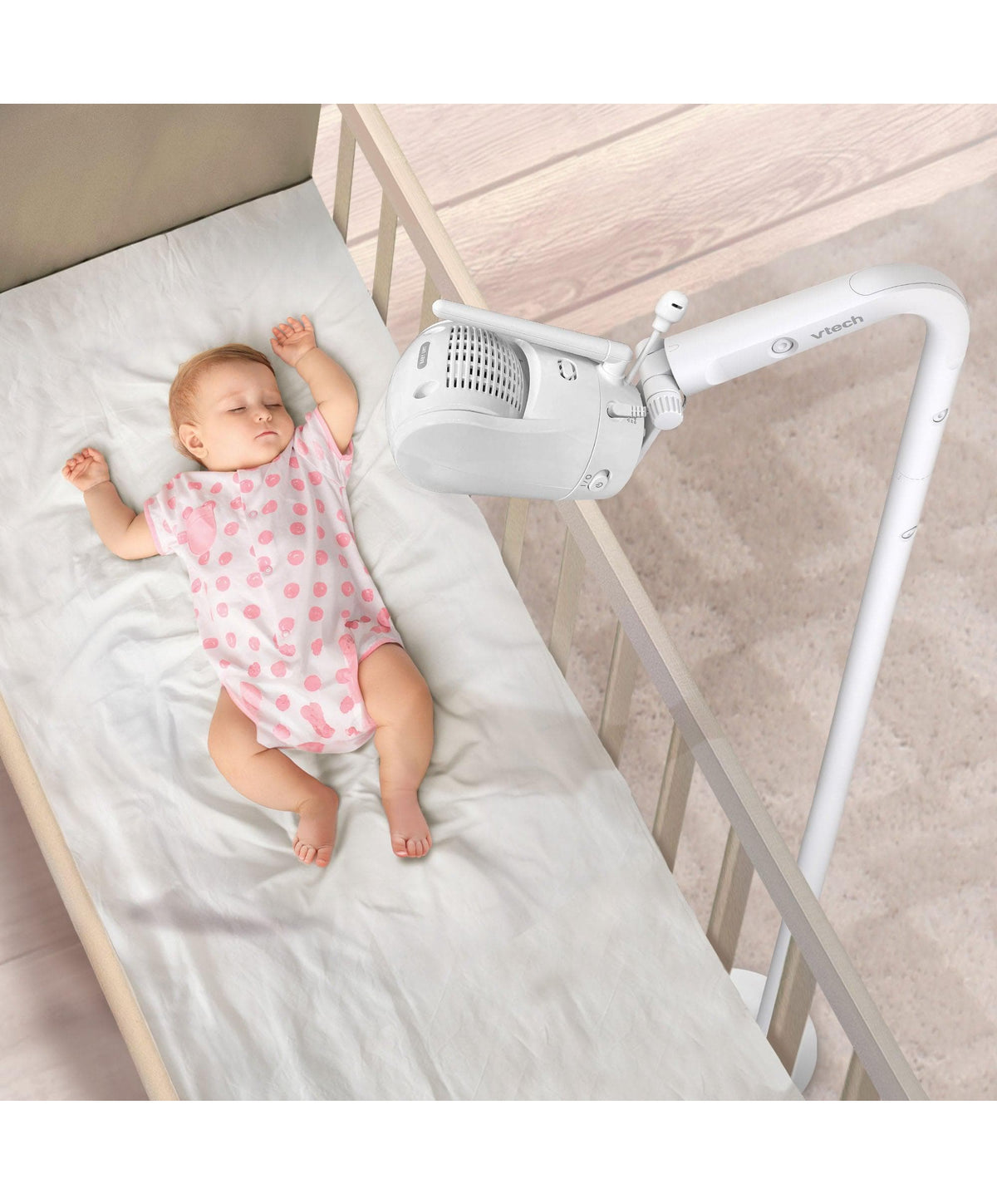 VTech RM5766HD Smart Video Baby Monitor & Camera Floorstand - White