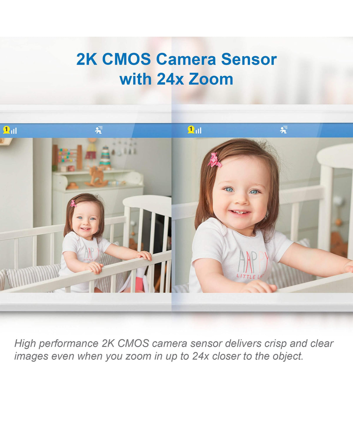 VTech RM5766HD Smart Video Baby Monitor & Camera Floorstand - White