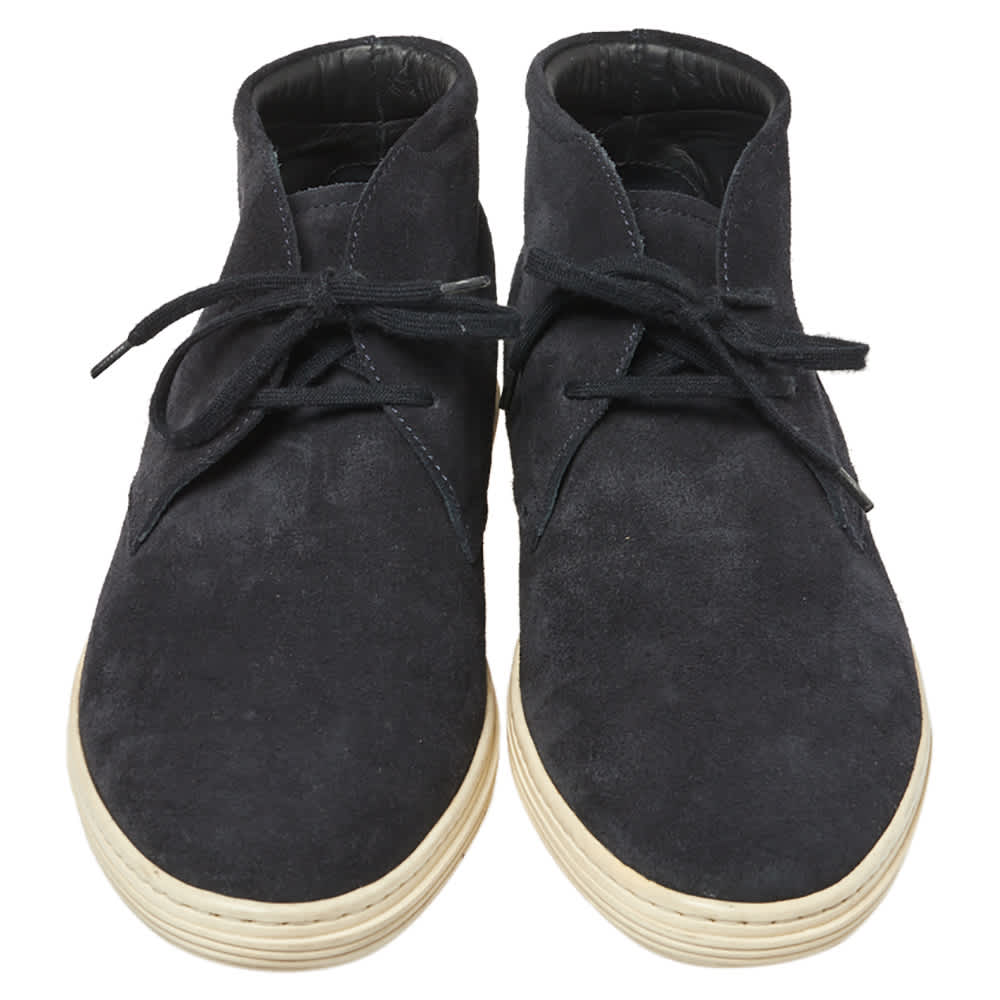 Tod's Black Suede Desert Ankle Boots Size 40