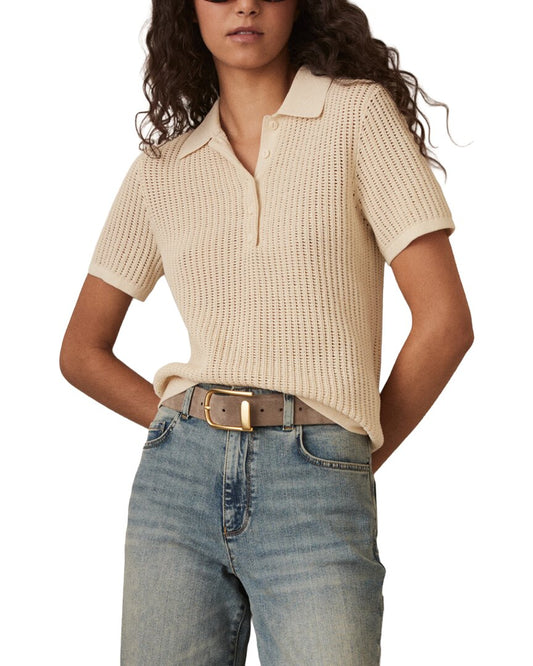 Reiss Evi Polo Knit Top