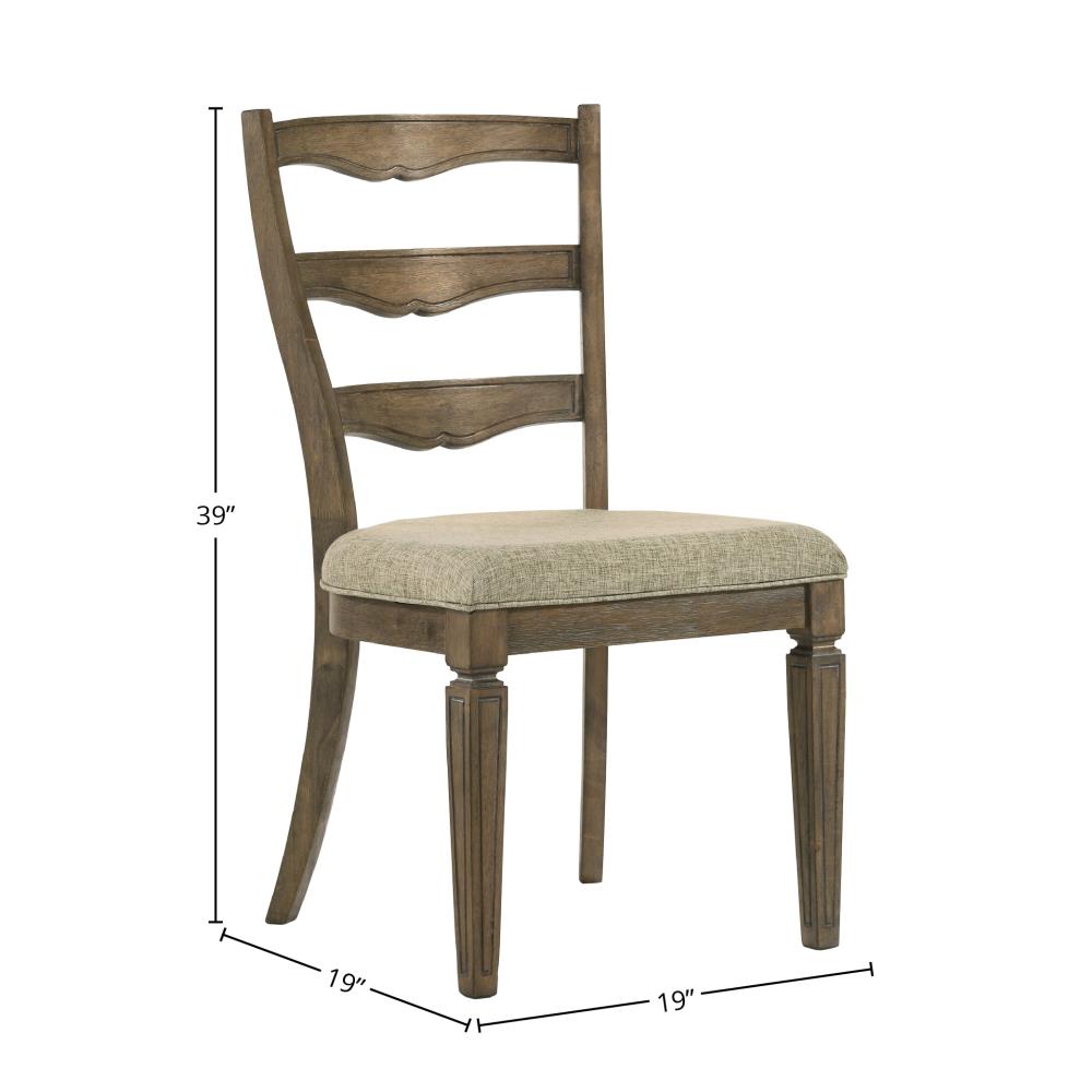 Weathered Oak Upholstered Dining Chairs