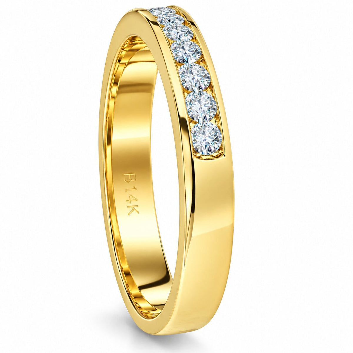 14k Yellow Gold 1/4ct Diamond Wedding Stackable Womens Ring Size Selectable