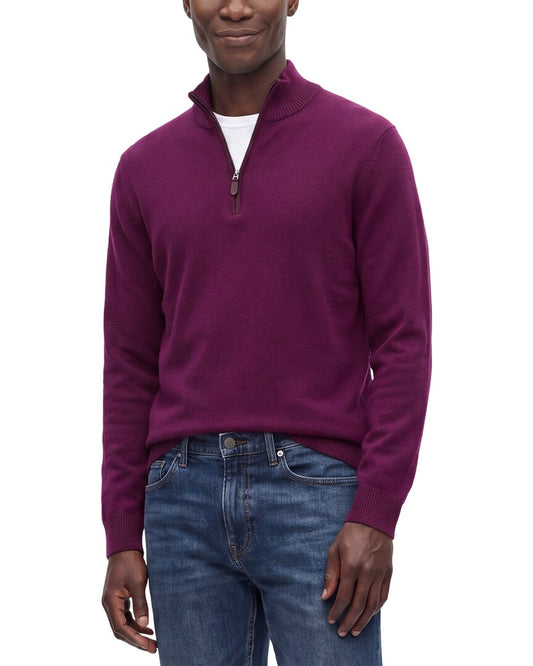 Forte Cashmere 100% Cashmere Mock Neck 1/4-Zip 100% Cashmere Sweater