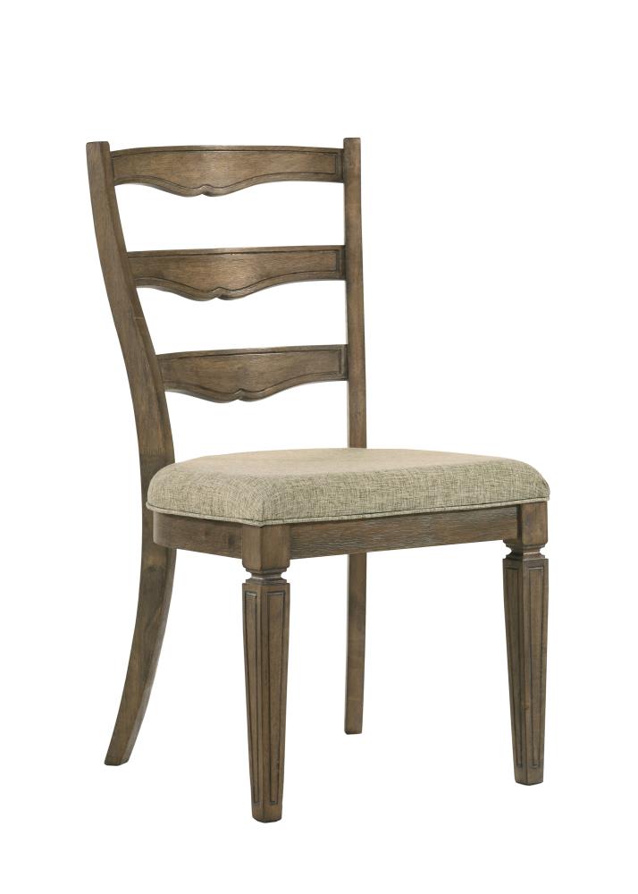 Weathered Oak Upholstered Dining Chairs