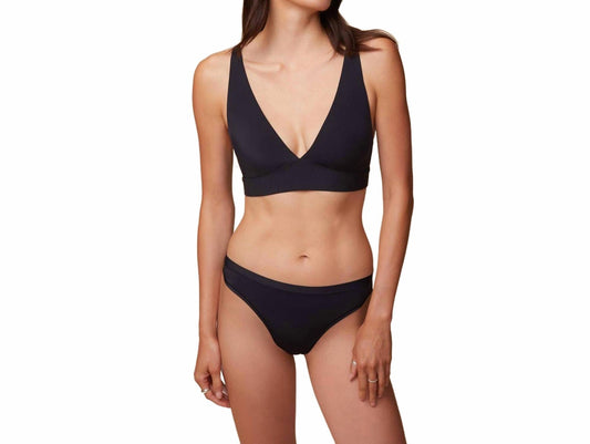 Bliss Plunge Adjustable Bralette In Black