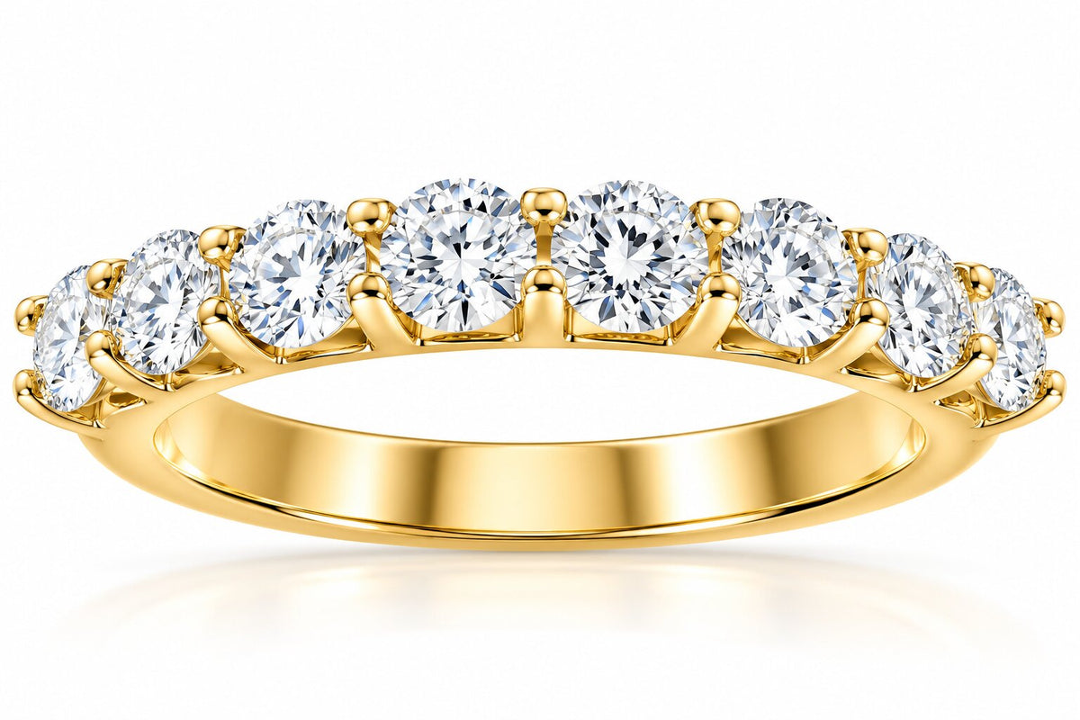 1 5/8ct U Prong Diamond Wedding Ring 14k Yellow Gold