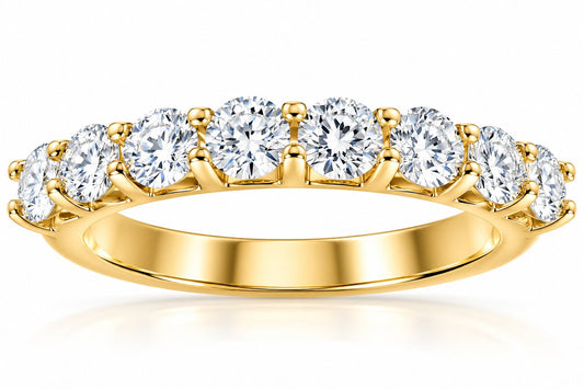 1 5/8ct U Prong Diamond Wedding Ring 14k Yellow Gold