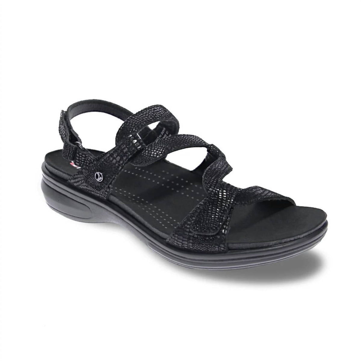 Women's Emerald Sandal In Black Lizard