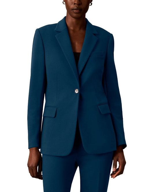 Calvin Klein Petite One Button Notch Collar Jacket