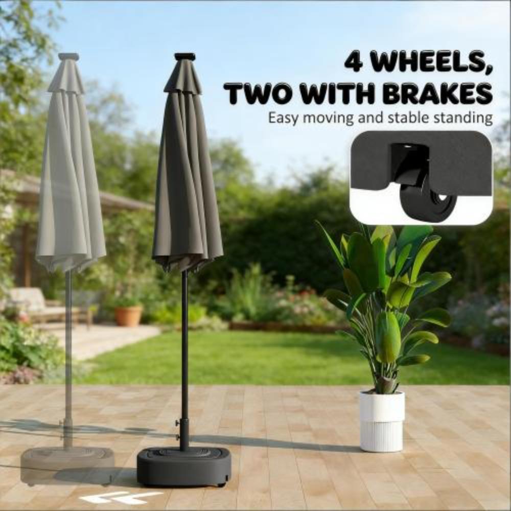 Square Patio Umbrella Stand with Adjustable Pole Knobs