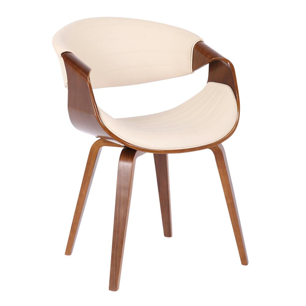 Upholstered Accent Chair with Curved Open Backrest