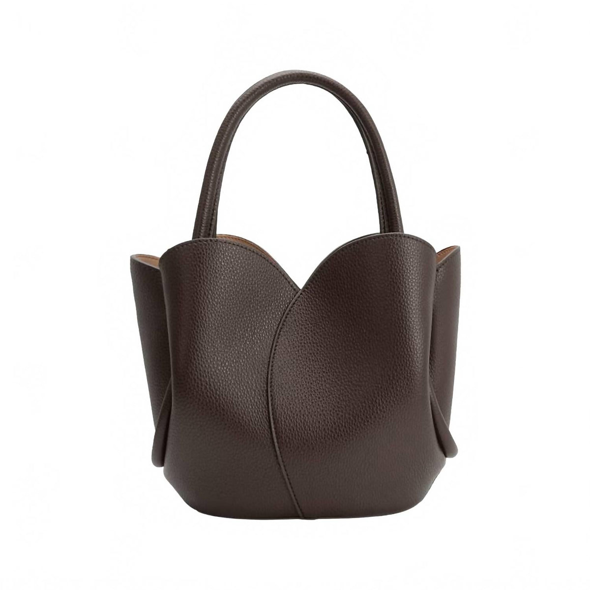 Women's Tulip Recycled Vegan Leather Top Handle Bag In Chocolate