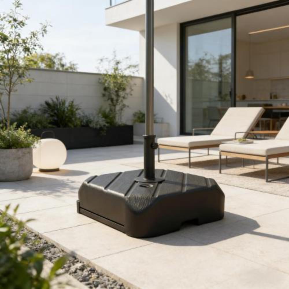Fillable Outdoor Umbrella Stand with 158 lb Sand Capacity
