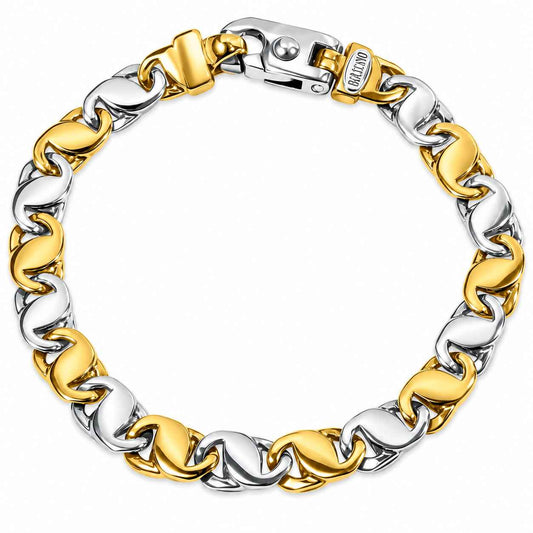 Men's Figaro Link 14k Gold (32gram) or Platinum (52gram) 7.5mm Bracelet 8.5"