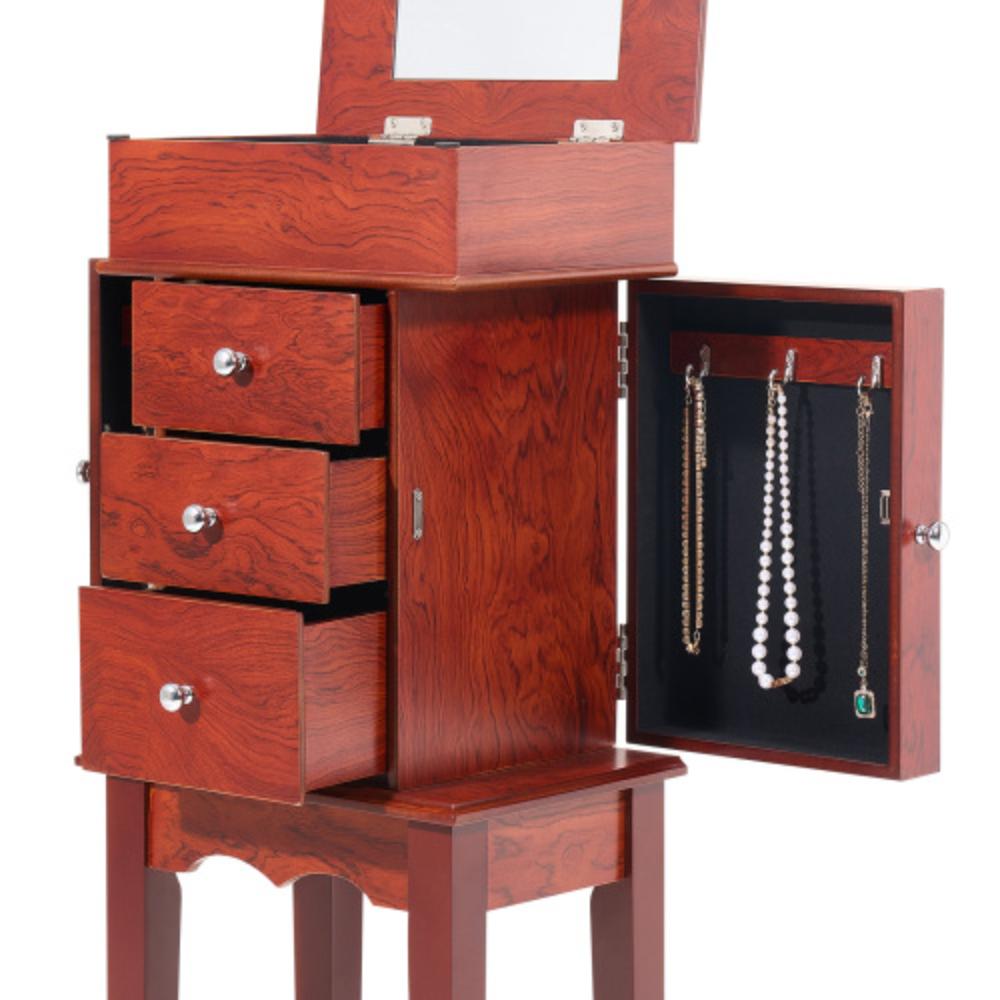 Multi-Compartment Jewelry Organizer with Necklace Hooks