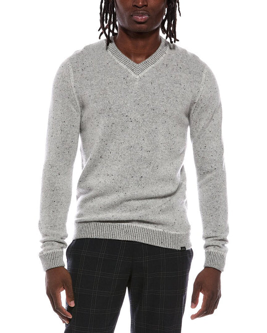 Autumn Cashmere Reversible Coverstitch 100% Cashmere V-Neck Sweater