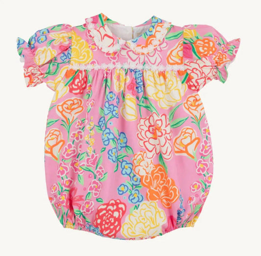 Girls Holly Day Bubble Romper In Sheridan French Floral
