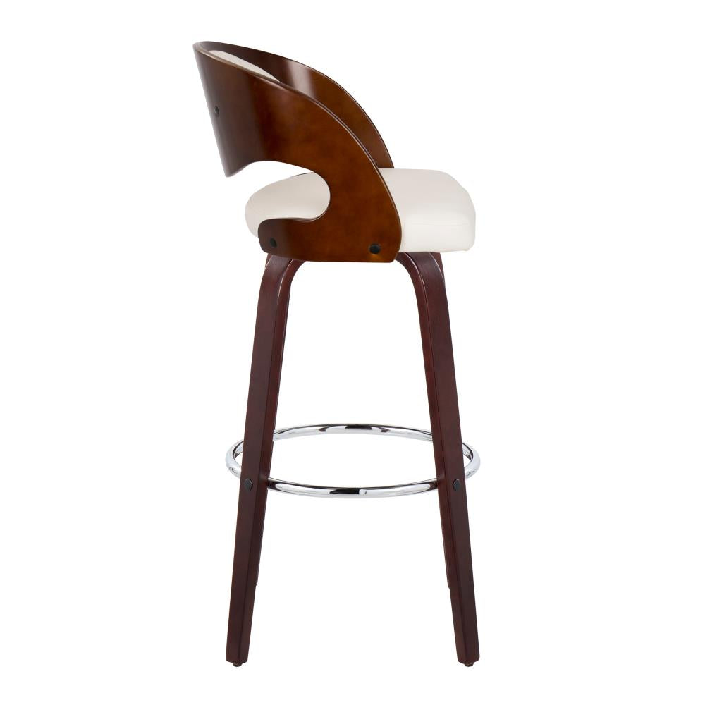 Mid-Century Bar Chairs with Upholstered Seats