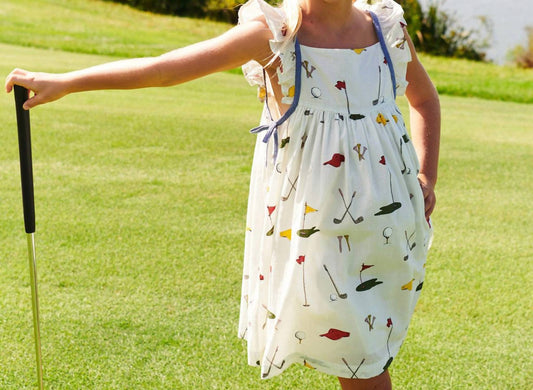 Ailee Ruffle Sleeves Dress In Golf Tournament