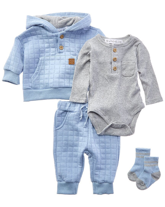 Rachel Zoe 4pc Quilted Jogger Set