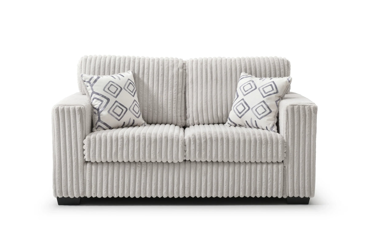 Comfortable Loveseat with Decorative Throw Pillows