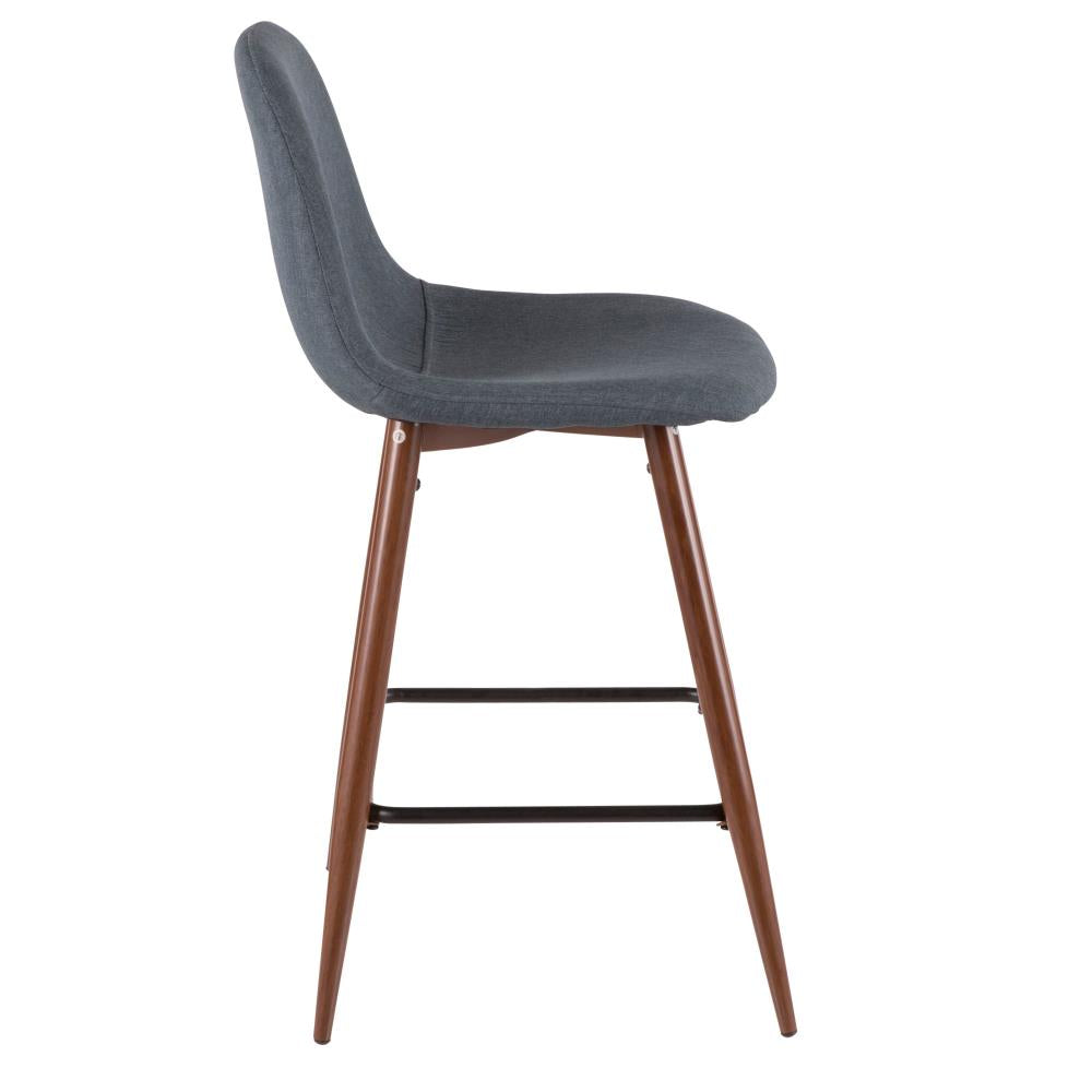 Contemporary Counter Stools with Padded Backrests