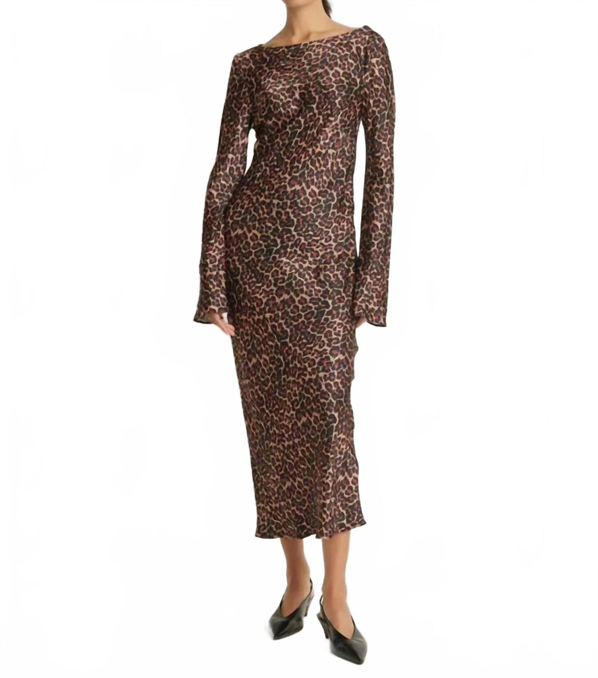Assaka Midi Dress In Beige