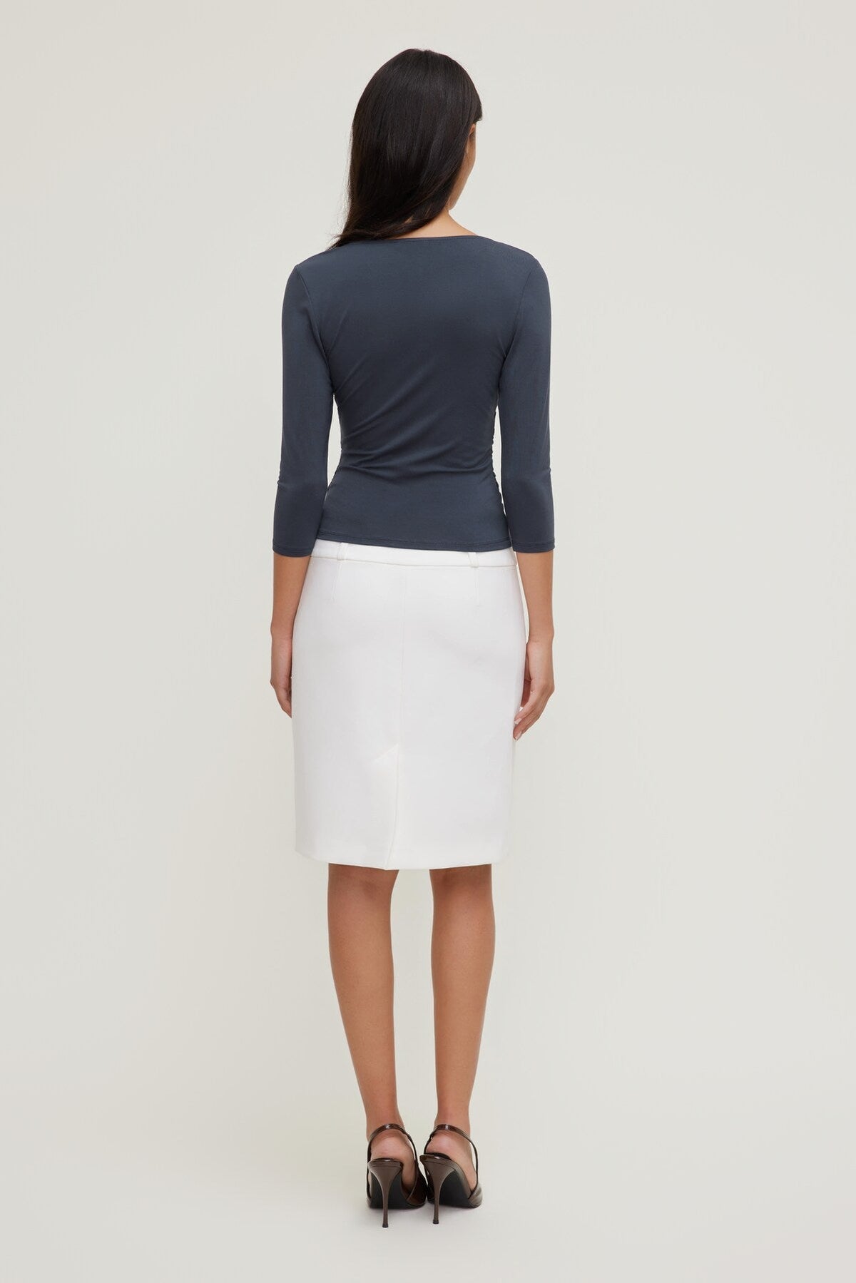 Morgan Plunge 3/4 Sleeve Top