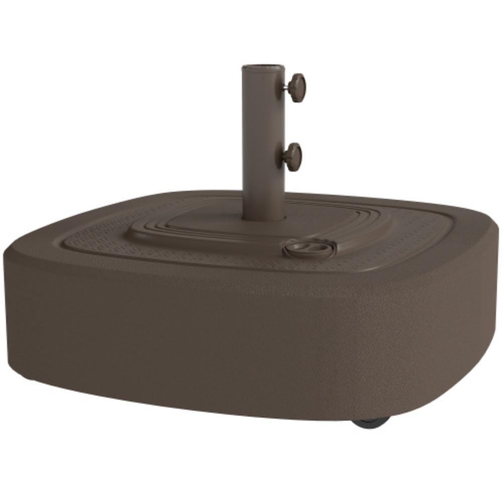 Rolling Outdoor Umbrella Stand with Weighted Support