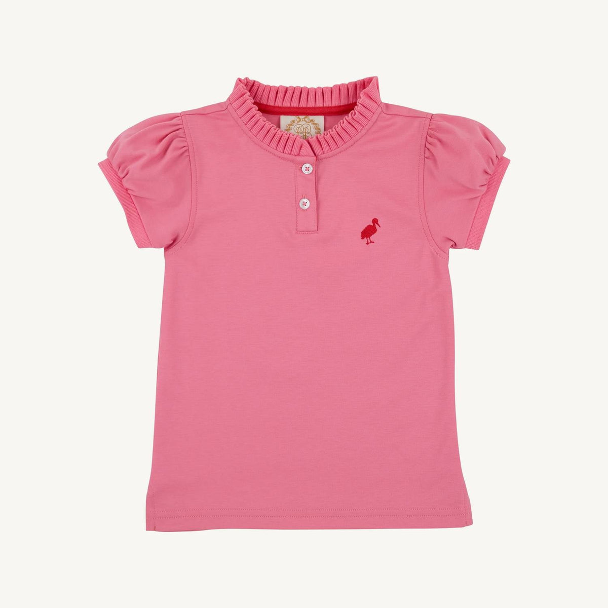 Kid's Little Miss Prim And Proper Polo In Hampton Hot Pink