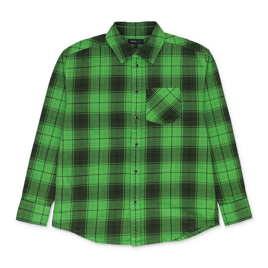 Purple Brand Green Plaid Western Shirt