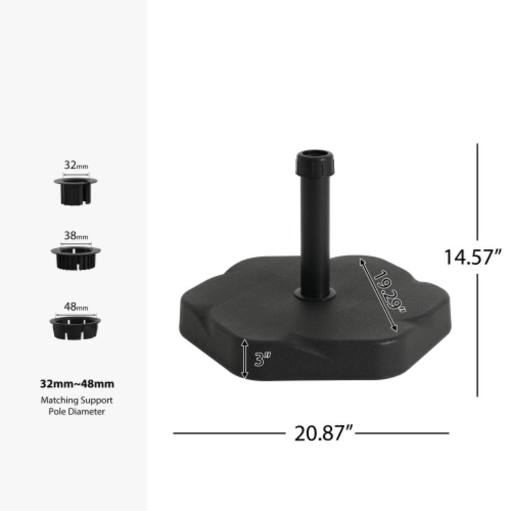 Heavy-Duty Resin Outdoor Umbrella Stand with Iron Holder