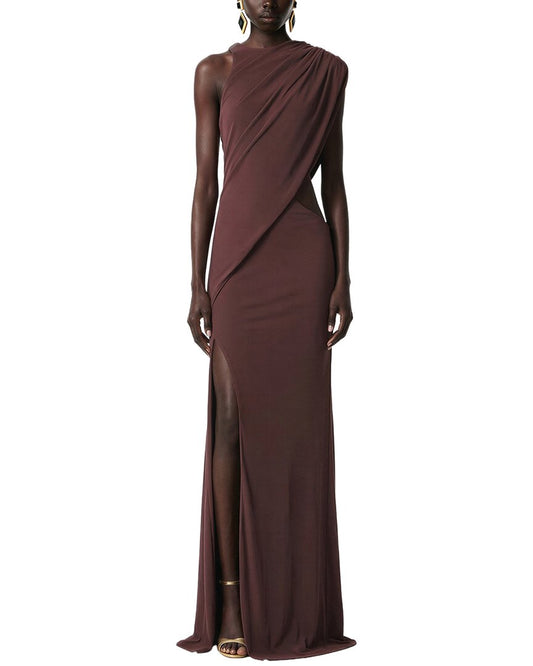 Alma King Solid Maxi Dress
