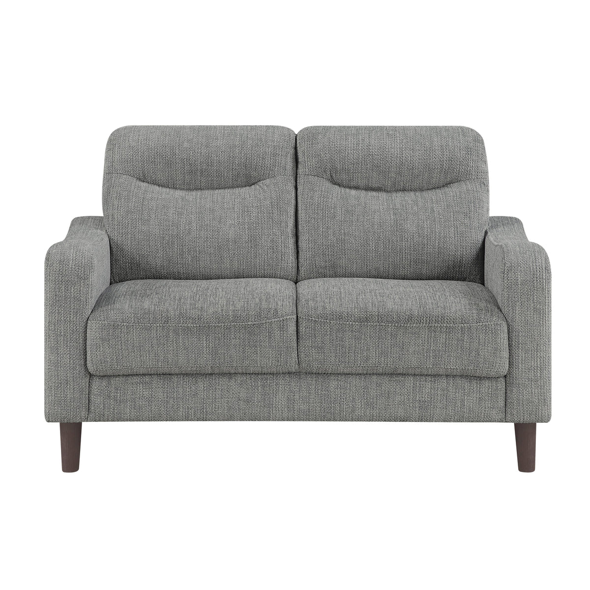 Modern Living Room Loveseat with Plush Chenille Fabric and Pocket Coil Support
