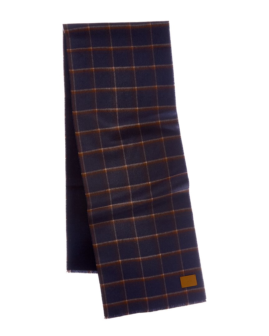 Vince Doubleface Windowpane Wool & Cashmere-Blend Scarf